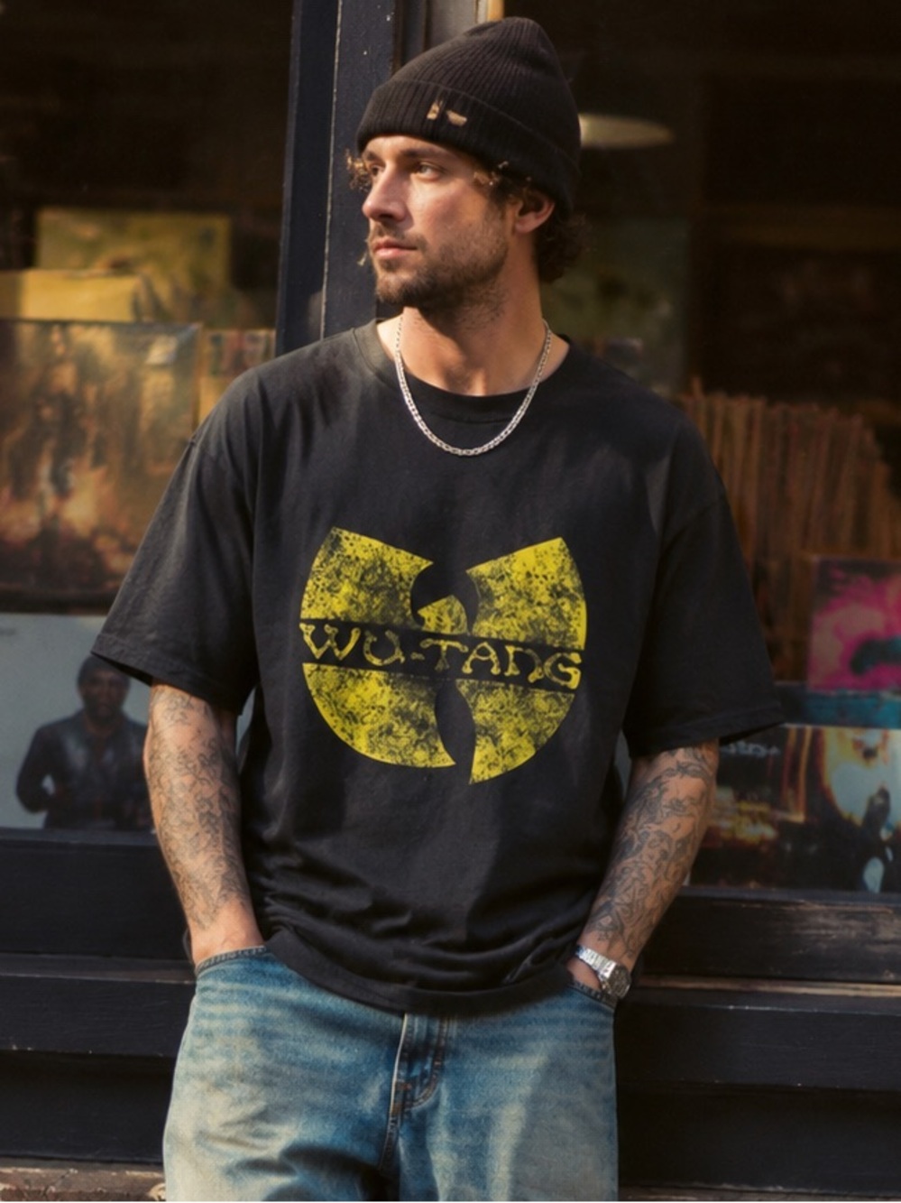 Wu-Tang Clan 3X Black Yellow Logo Graphic T-Shirt Hip Hop Rap Unisex